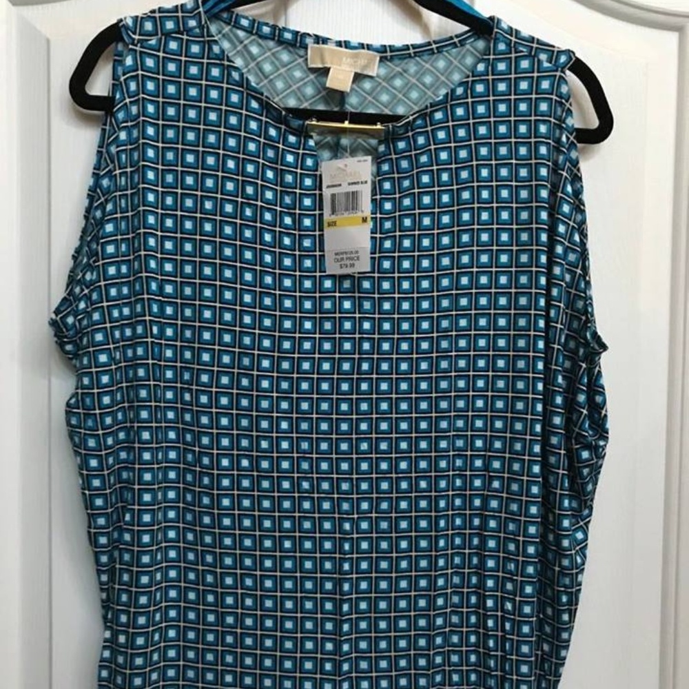 Michael Kors Sleeveless Keyhole Top Size M NWT